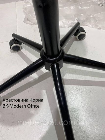 Стул с круглым сиденьем Holy (Холи) BK-Modern Office на черной крестовине с колесами Бархат черный B-1011 | Зображення 6