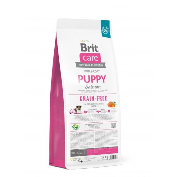 Корм сухий Brit Care Dog Grain-free Puppy для цуценят беззерновий з лососем 12 кг | Зображення 2
