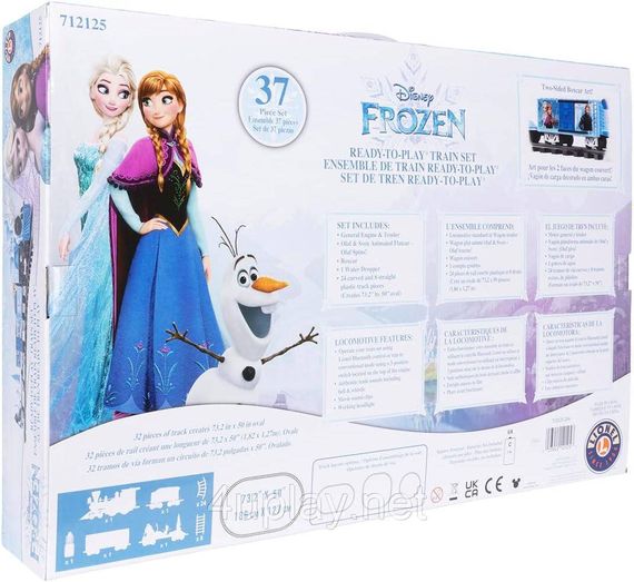 Залізниця Lionel Disney Frozen Train Set Дісней Крижане серце з Bluetooth, звуками, світлом і паром | Зображення 4