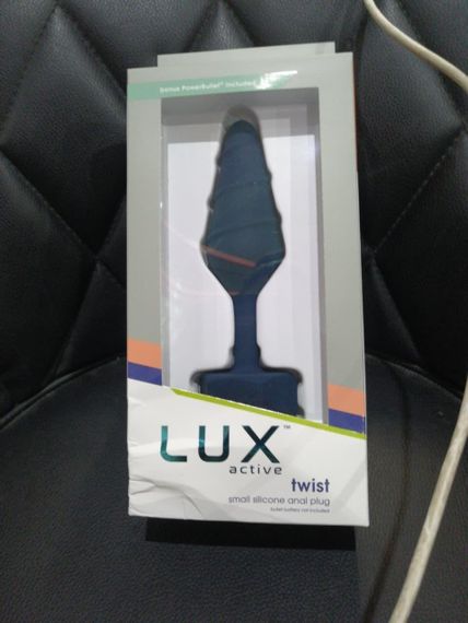 Анальна пробка Lux Active Twist Plug Small Blue (м'яте паковання!!!) Sex Aura | Зображення 1