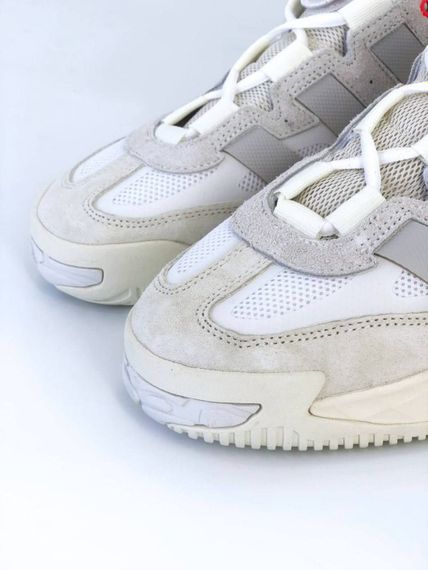 Демісезонні шкіряні кросівки Adidas колір сірий/бежевий | Зображення 4