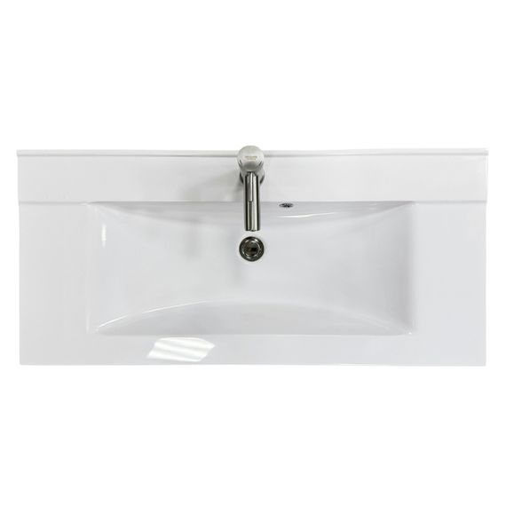 Раковина накладна Adamant QUANTO 100, прямокутна, з сифоном Click-Clack + змішувач (4824296207901) | Зображення 4