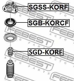 Відбійник амортизатора SSANGYONG KORANDO, SSANGYONG RODIUS, SSANGYONG ACTYON, FEBEST (SGDKORF) | Зображення 1