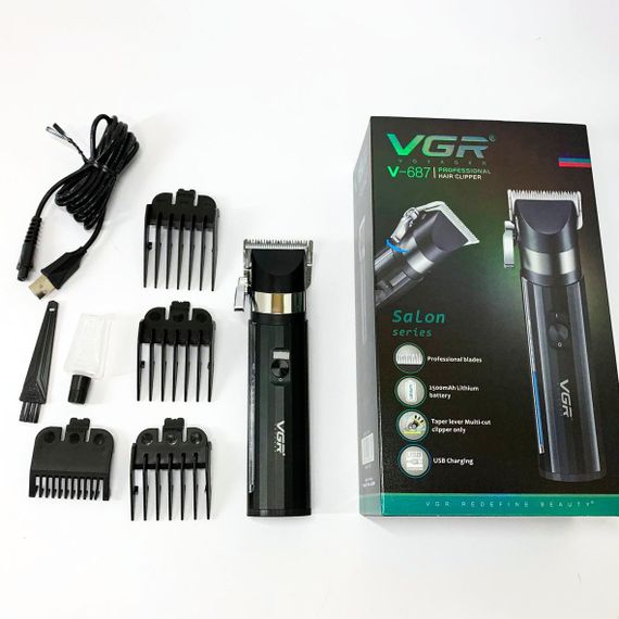 Профессиональная машинка для стрижки волос на аккумуляторе VGR, Профессиональный беспроводной триммер DS-64 | Зображення 5