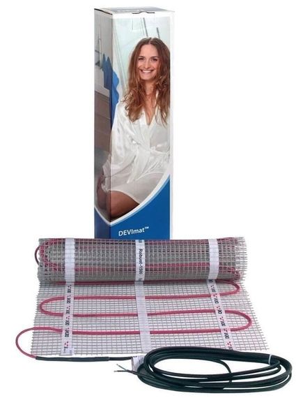 Мат нагревательный DEVIcomfort 150T, 2х жильный, 1.0кв.м, 150W, 0.5х2м, 230V (83030562)