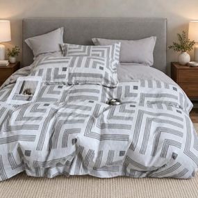 Постельное белье евро из велюра и фланели Koloco Print 8 22244 200х230 см
