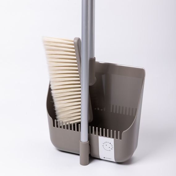 Набір віник і совок на довгій ручці для підлоги 25×24×100 см щітка віник для прибирання Сірий HP-45-15G | Зображення 5