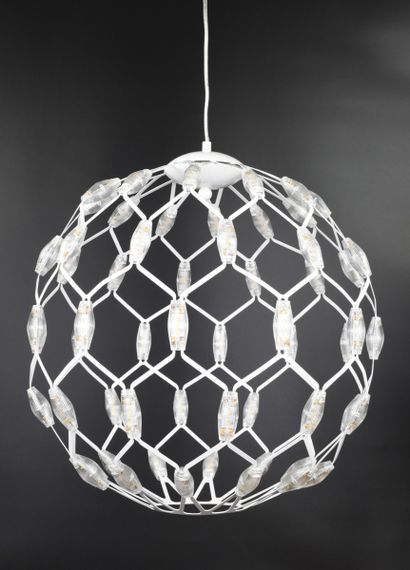 Люстра світлодіодна підвісна LED світильник для квартири на стелю лед 26317 Білий 65-250х50х50 см.