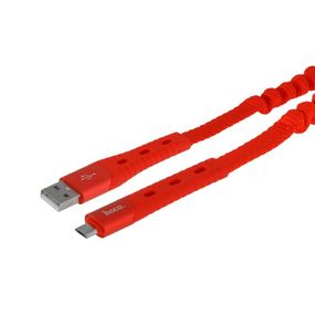 Кабель USB Hoco U78 Cotton Micro 2.4A 1.2m Колір Червоний