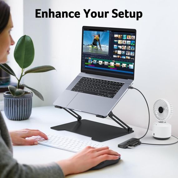 Acer USB-C Hub 3.0 — 5-в-1 надтонкий концентратор Type-C, адаптер із 5 портами, підтримка 5V/3A PD | Зображення 6