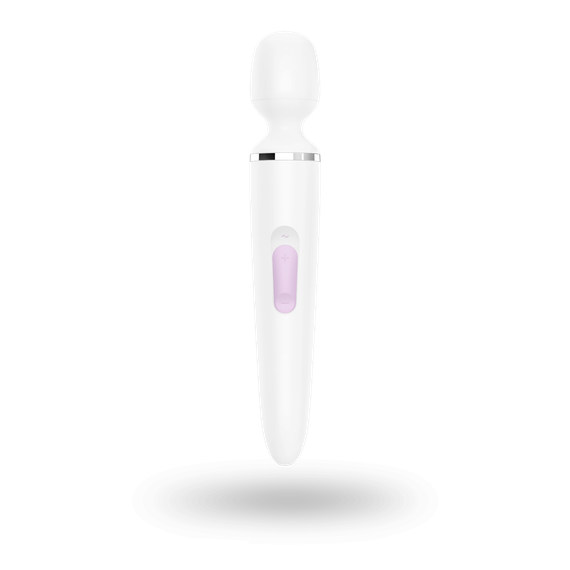Вібромасажер Satisfyer Wand-er Woman (White/Chrome), водонепроникний, потужний, розмір XXL | Зображення 4