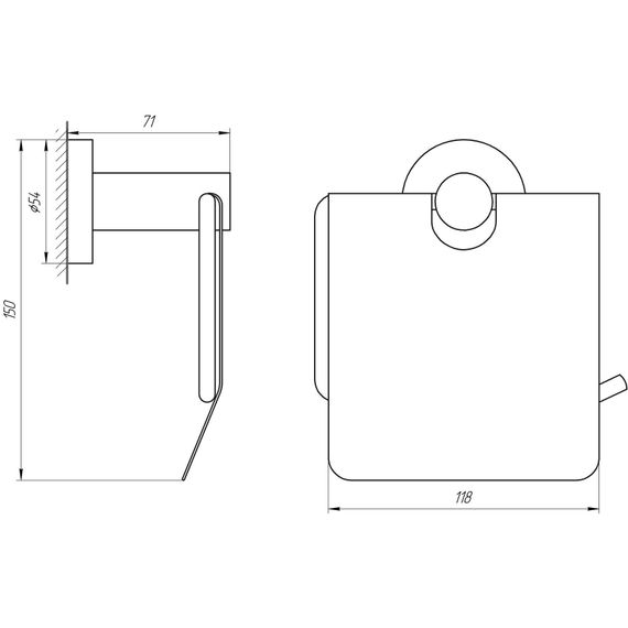 Тримач для туалетного паперу Globus Lux BS8410 | Зображення 1