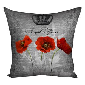 Подушка габардинова з принтом Royal flower 50x50 (5P_BOT018)