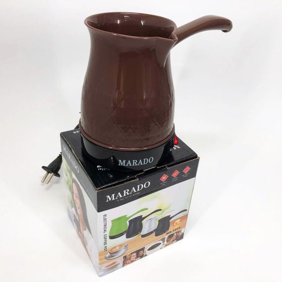 Електрична турка для кави Marado MA-1625, Побутова турка, Бюджетна турка. Колір: коричневий | Зображення 6