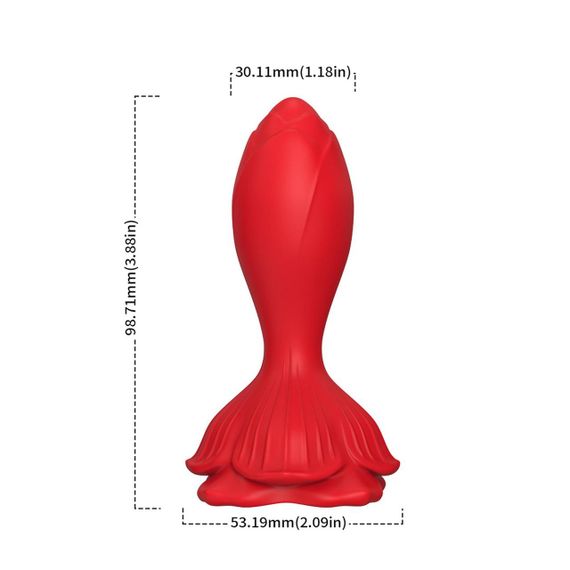 Анальна пробка - Rosenberg Red, 9 Vibration Functions Sex Aura | Зображення 1