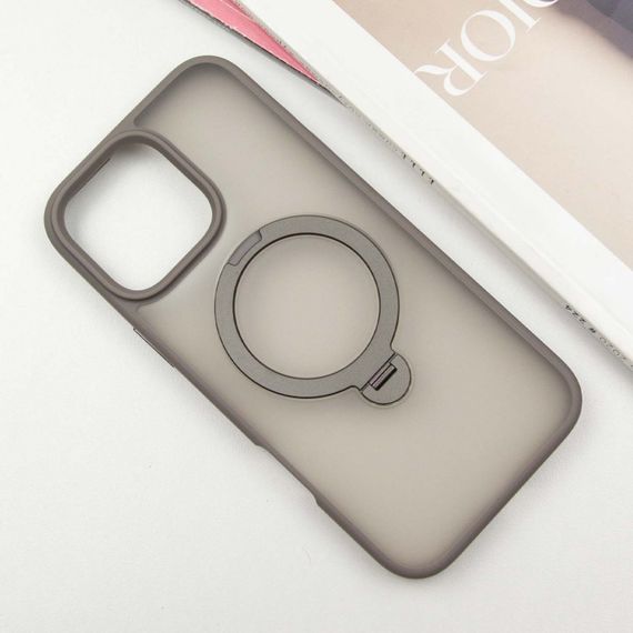 TPU+PC чохол Metal Buttons with MagSafe Colorful HQ Ring для Apple iPhone 16 Pro Max (6.9") | Зображення 1