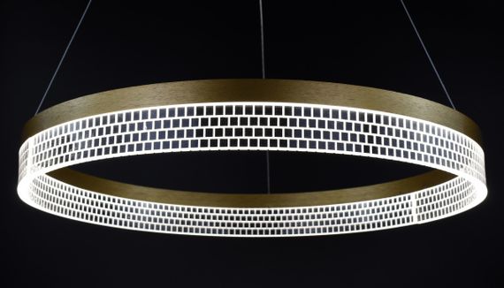 Люстра світлодіодна підвісна LED світильник для квартири на стелю лед 26821 Золото 40-140х40х40 см. | Зображення 5