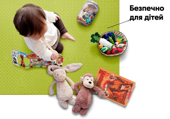 Мат-пазл EasyFit SwallowTail EVA 120х120х1 см отцами ласточкин хвост Желтый (EF-1950-Y) | Зображення 1