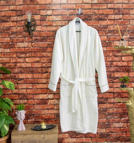 Халат Zeron 128289 Туреччина С  Велюр Кремовий