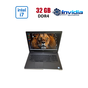 Мобільна робоча станція Б-клас Dell Precision 7740 / 17.3" (1920x1080) IPS / Intel Core i7-9850H (6 (12) ядра по 2.6 - 4.6 GHz) / 32 GB DDR4 / 1000 GB SSD / nVidia Quadro RTX 3000, 6 GB GDDR6, 192-bit / WebCam б/в