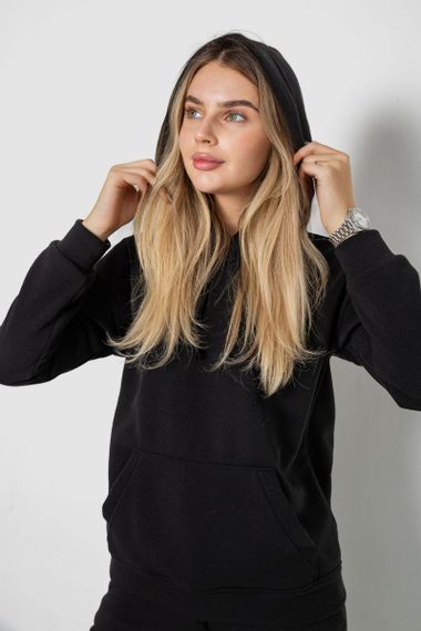Спорт костюм жіночий на флісі, колір чорний, 241R1530 | Зображення 4