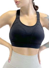 Спортивний топ пуш ап із чашками для фітнесу LILAFIT Чорний L (LFB000010)