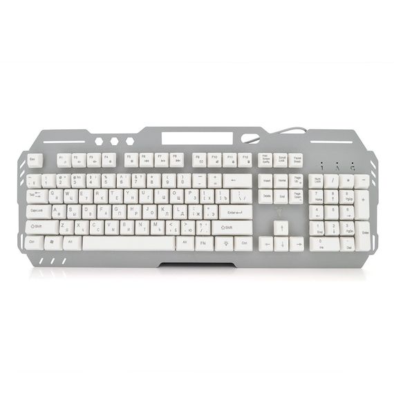 Клавиатура с подсветкой USB JEDEL K503, довж. кабеля 170см, (483х188х35мм) White