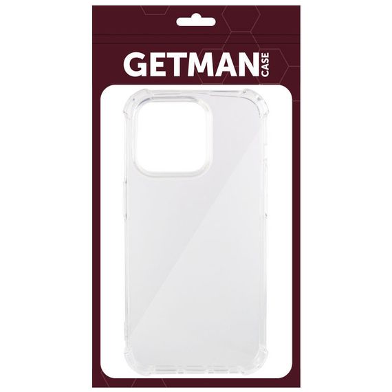 TPU чохол GETMAN Ease logo посилені кути для Apple iPhone 16 Pro Max (6.9") Безбарвний (прозорий) | Зображення 7