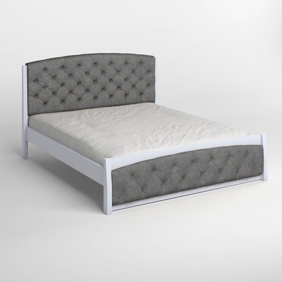 Двоспальне дерев'яне ліжко Mebigrand Мехіко Сіро-блакитний (S2010R80B)/Аляска 93 (Сірий) 160х190 см (MBG-12257) | Зображення 1