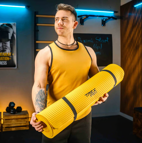 Коврик для йоги Trex Sport TX-019NGM NBR 1см 190х80 желтый | Зображення 6
