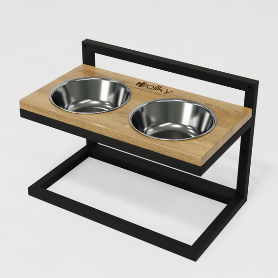 Миски на регулируемой подставке для средних собак Hollky Flex M (2 × 0.85 л) FM-422530-BLNT | Зображення 2