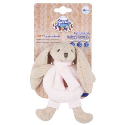 Брязкальце Canpol м&apos;яка Кролик рожевий (80/201_pin) | Зображення 2