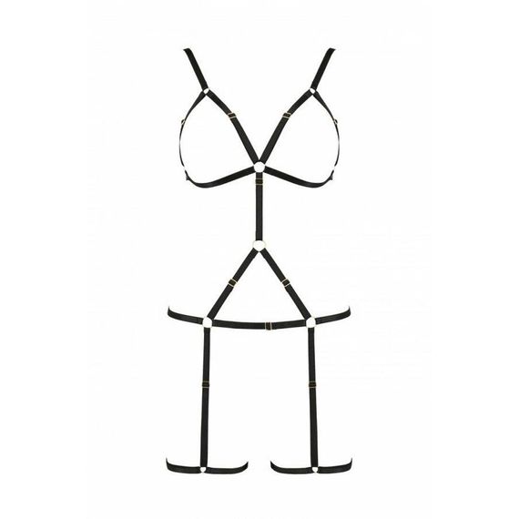 Портупея-стрепи на все тіло INDICA black - Passion Exclusive, L/XL | Зображення 4