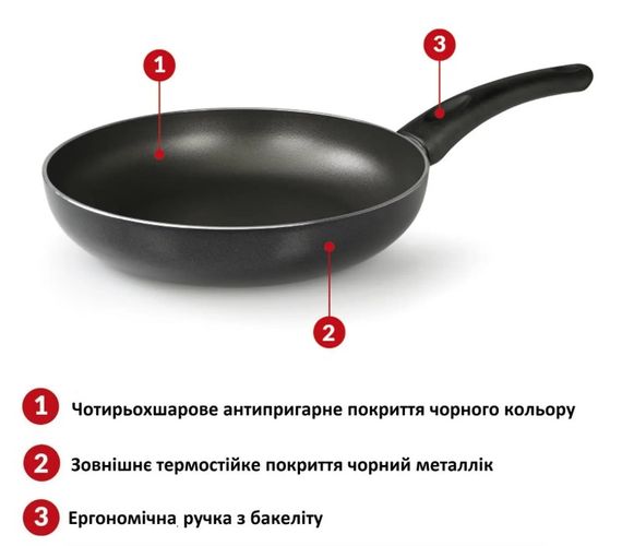 Сковорода Flonal Milano 24 см (GMRPB2442) | Зображення 1