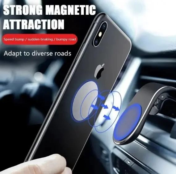 Автомобільний тримач для телефона в решітку повітроводу Magnetic Car Holder L103 | Зображення 1