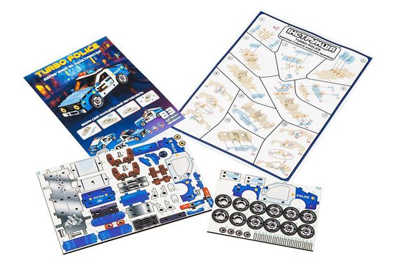 Конструктор 3D Puz-00971, дерев'яний"Turbo Police" PuzzleOk | Зображення 2