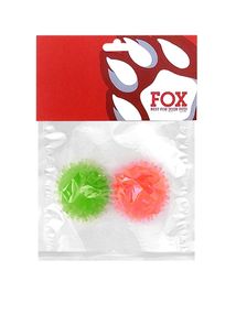 Набір іграшок для собак ТМ "FOX" "М'ячі з шипами" оранжевий+зелений, 4 см (з запахом ванілі)