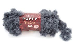 Пряжа Alize Puffy Furlove No 87 (Алізе Пуффі Фурлав) хутряна пряжа з петельками для в'язання руками, 100 г / 6.3 м