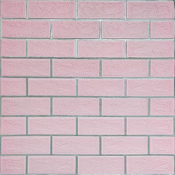 Панель стеновая 70*70cm*5mm розовий кирпич с серебром (D) SW-00001501