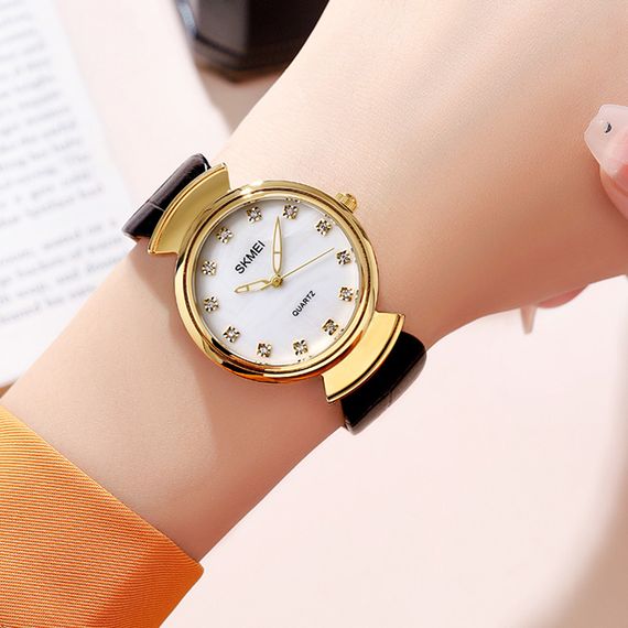 Жіночий годинник Skmei 2165GDWTBK Gold-White-Black | Зображення 2