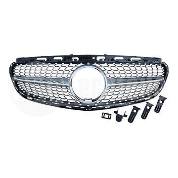 Решетка радиатора Mercedes Benz W212 13-15 (хром/серебро) Diamond, AutoTechteile, 140 8818, 212 885 10 22