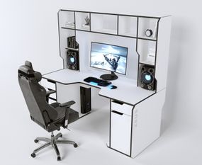 Геймерский стол ZEUS Viking-4S белый