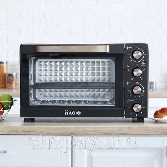 Электродуховка с конвекцией настольная Magio MG-251 45 л, Духовка электрическая настольная для дачи | Зображення 7