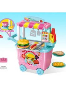 Дитячий ігровий набір HAPPY CHEF (закусочна з візком)