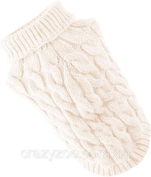 Светр для собак та котів EcoToys White M білий A: 25 см B: 36 см C: 27 см M-7005 | Зображення 3