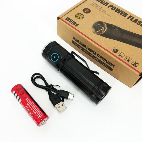 Ліхтар акумуляторний LED ліхтар W5184-6XHP360 Портативний світлодіодний з USB-зарядкою CL-37 | Зображення 3