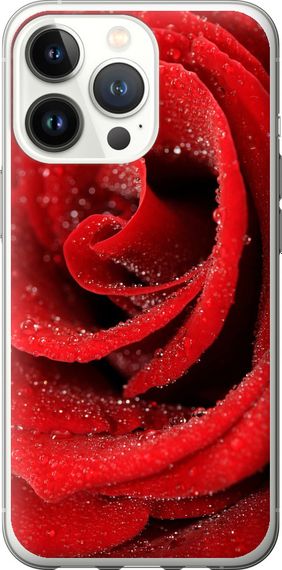 Чехол на iPhone 13 Pro Красная роза "529u-2372-17620"