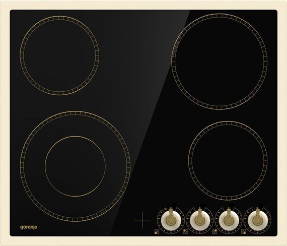 Варочная поверхность Gorenje EC642CLI/стеклокерамическая/с рамкой/слоновая кость (EC642CLI)