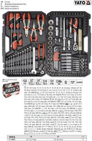 Набір інструменту 1/4", 1/2" 122 штуки YATO-38901