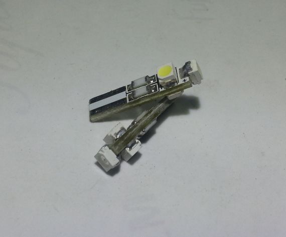 Зелена світлодіодна Автолампа Т5, 3pcs 1 210 circuit